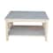 International Concepts Square Hampton  Coffee Table, 34 W, 34 L, 18 in H, Wood, Unfinished OT-70SC2 - alternate 7